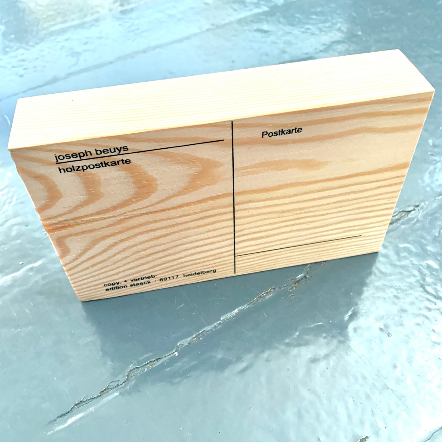 Joseph Beuys - Holzpostkarte(Wood Postcard)