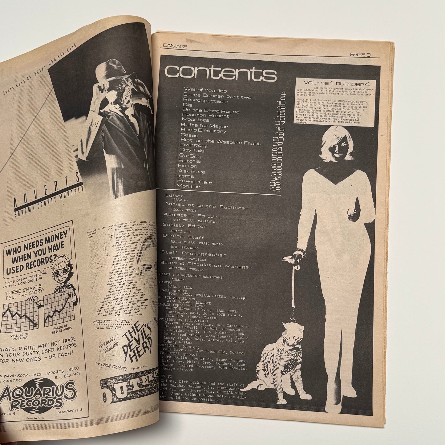 Damage - Issue 4 punk magazine Wall Of Voodoo 1980
