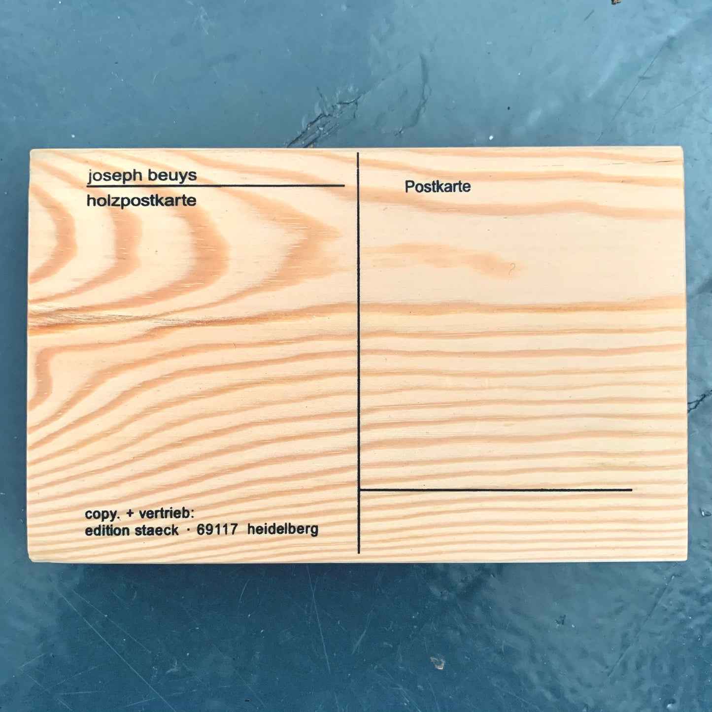 Joseph Beuys - Holzpostkarte(Wood Postcard)