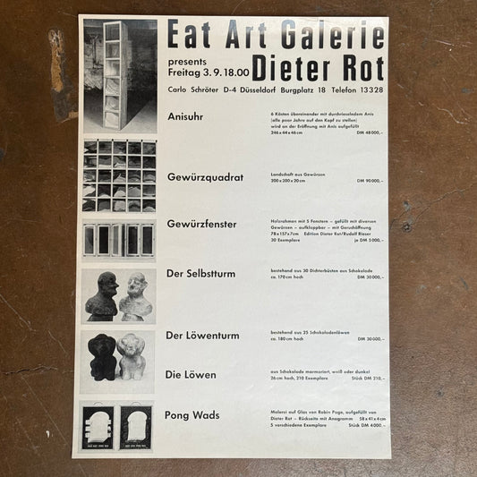 Eat Art Galerie Dieter Rot(Roth) poster 1971