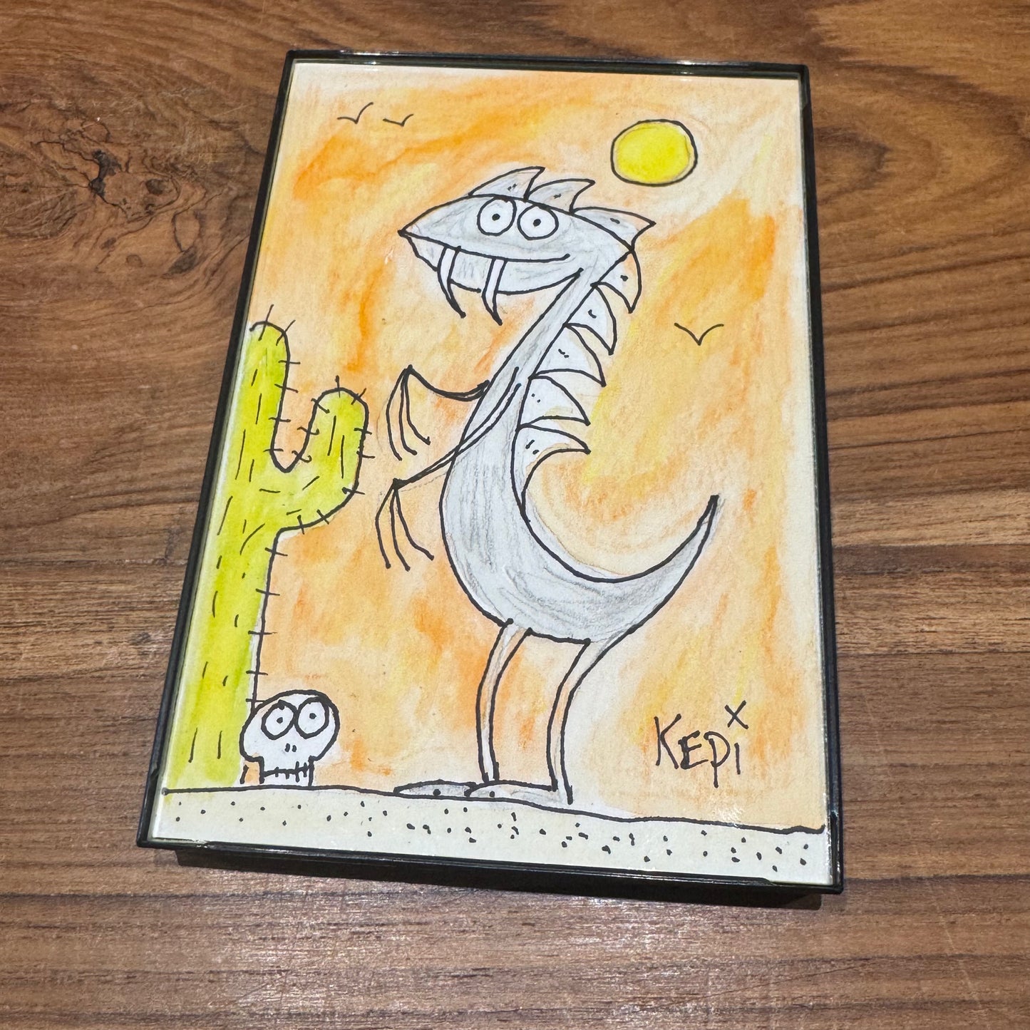 Kepi Ghoulie - Dragon framed art
