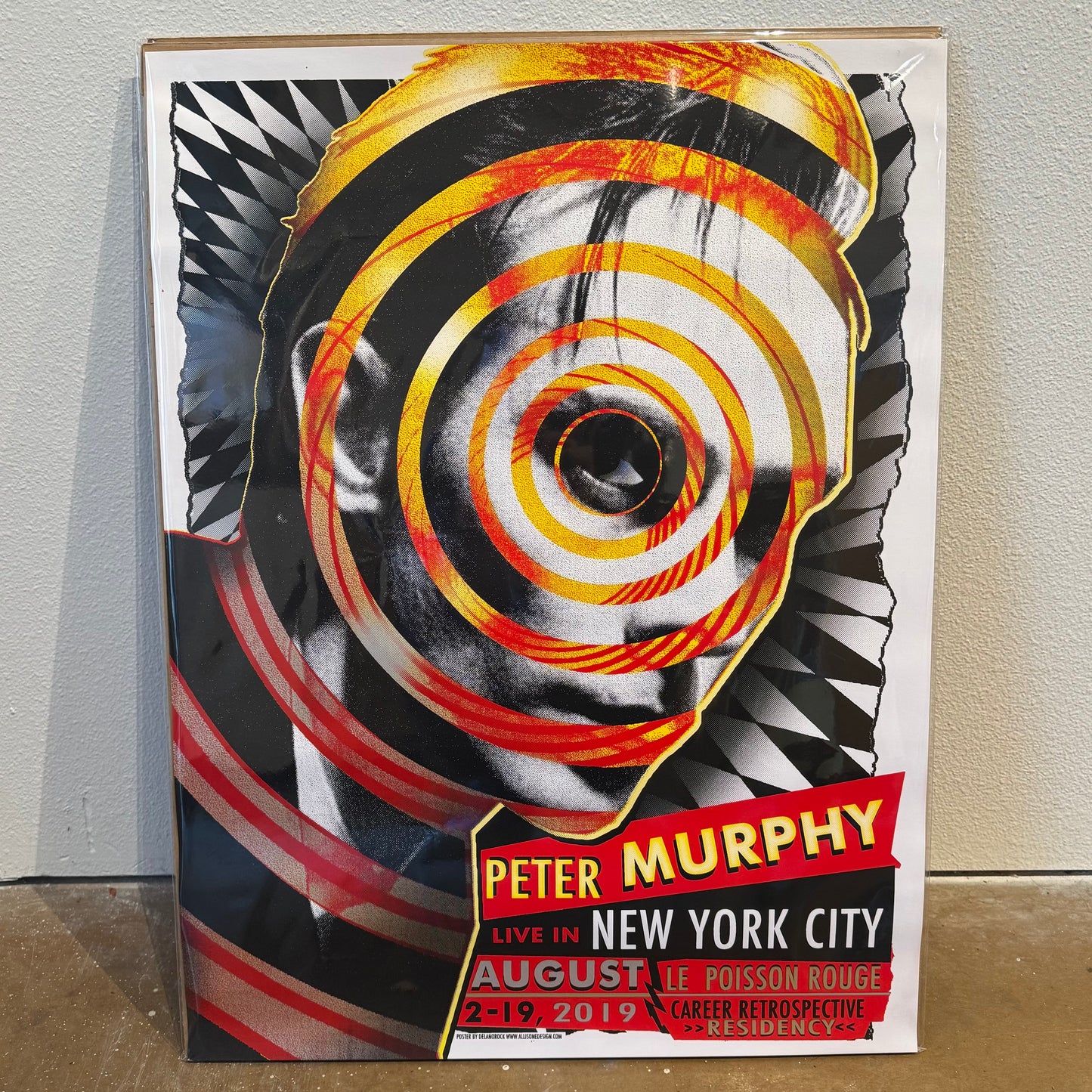 Peter Murphy 2019 live residency NYC screen print poster