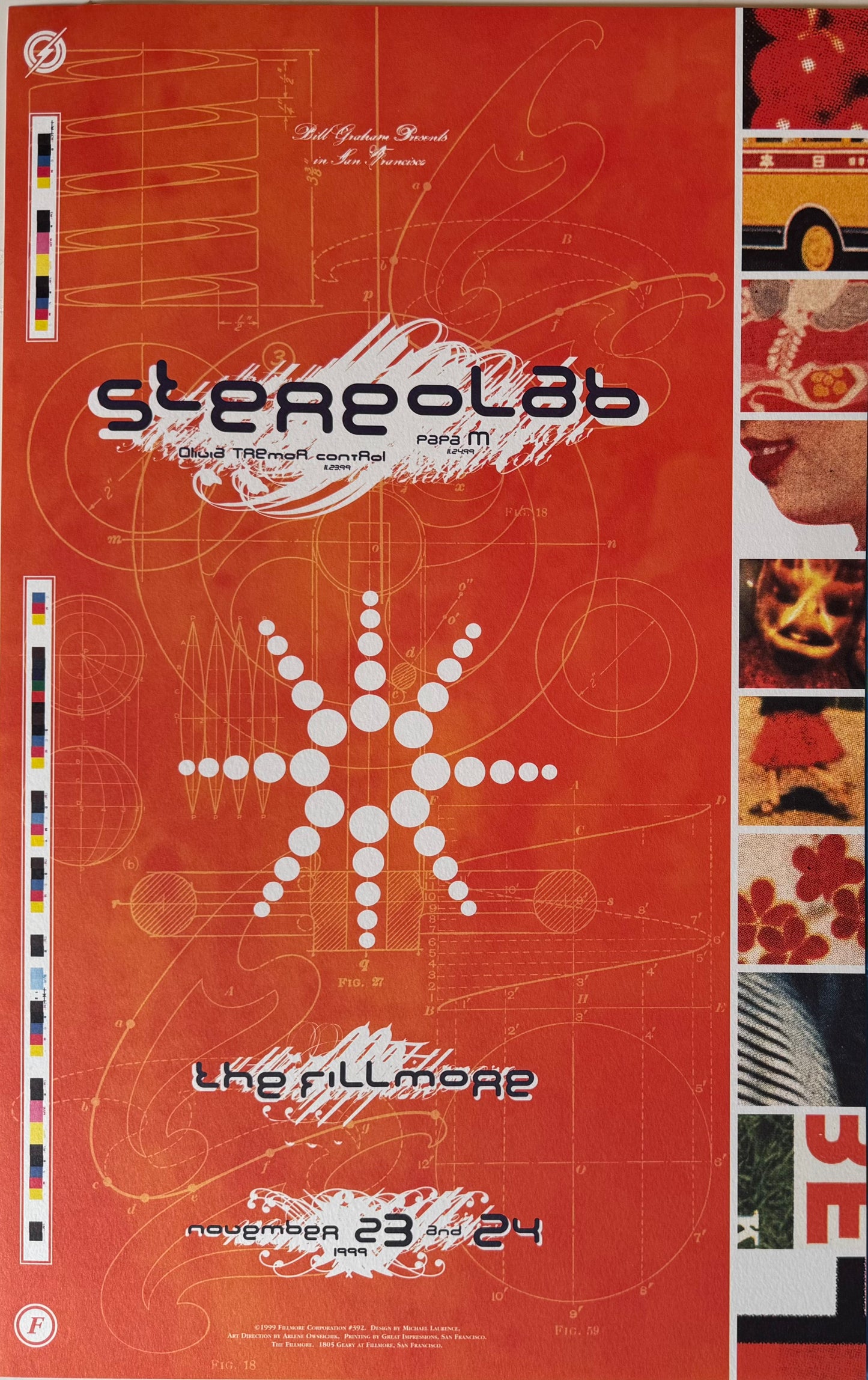 Stereolab at The Fillmore 1999 poster