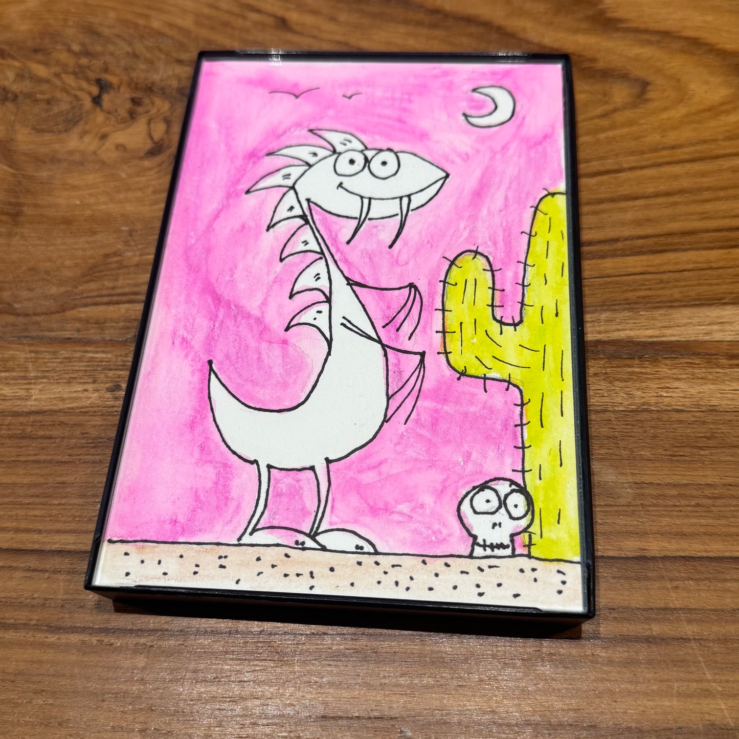 Kepi Ghoulie - Dragon (pink) framed art