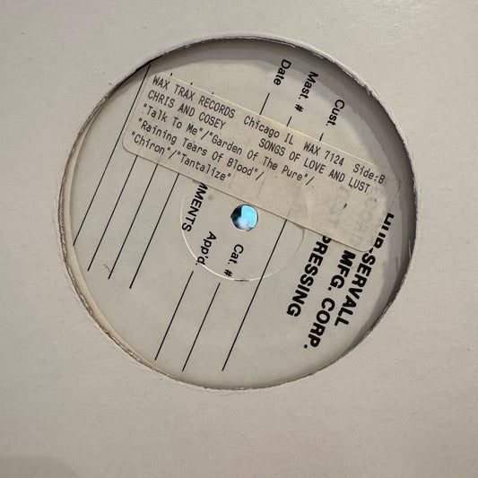 Chris And Cosey – Songs Of Love & Lust (test pressing)