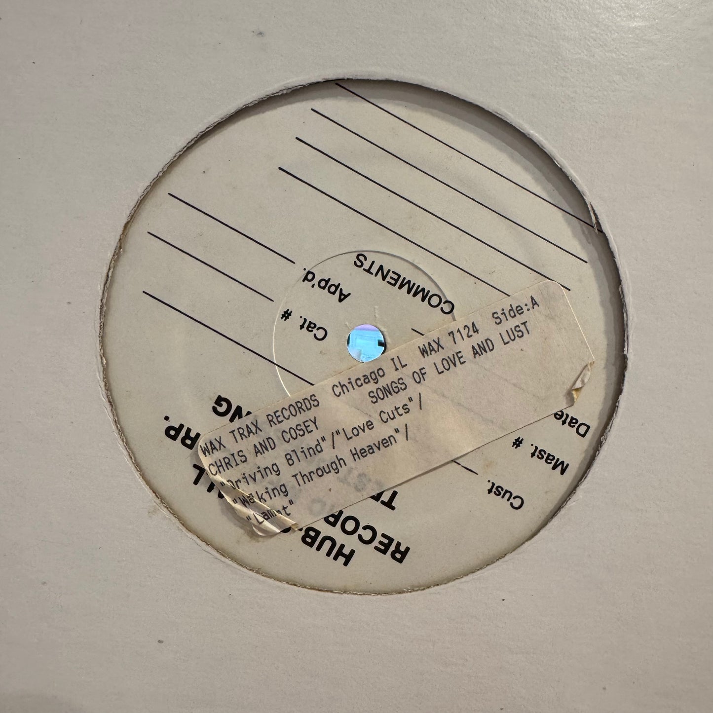 Chris And Cosey – Songs Of Love & Lust (test pressing)