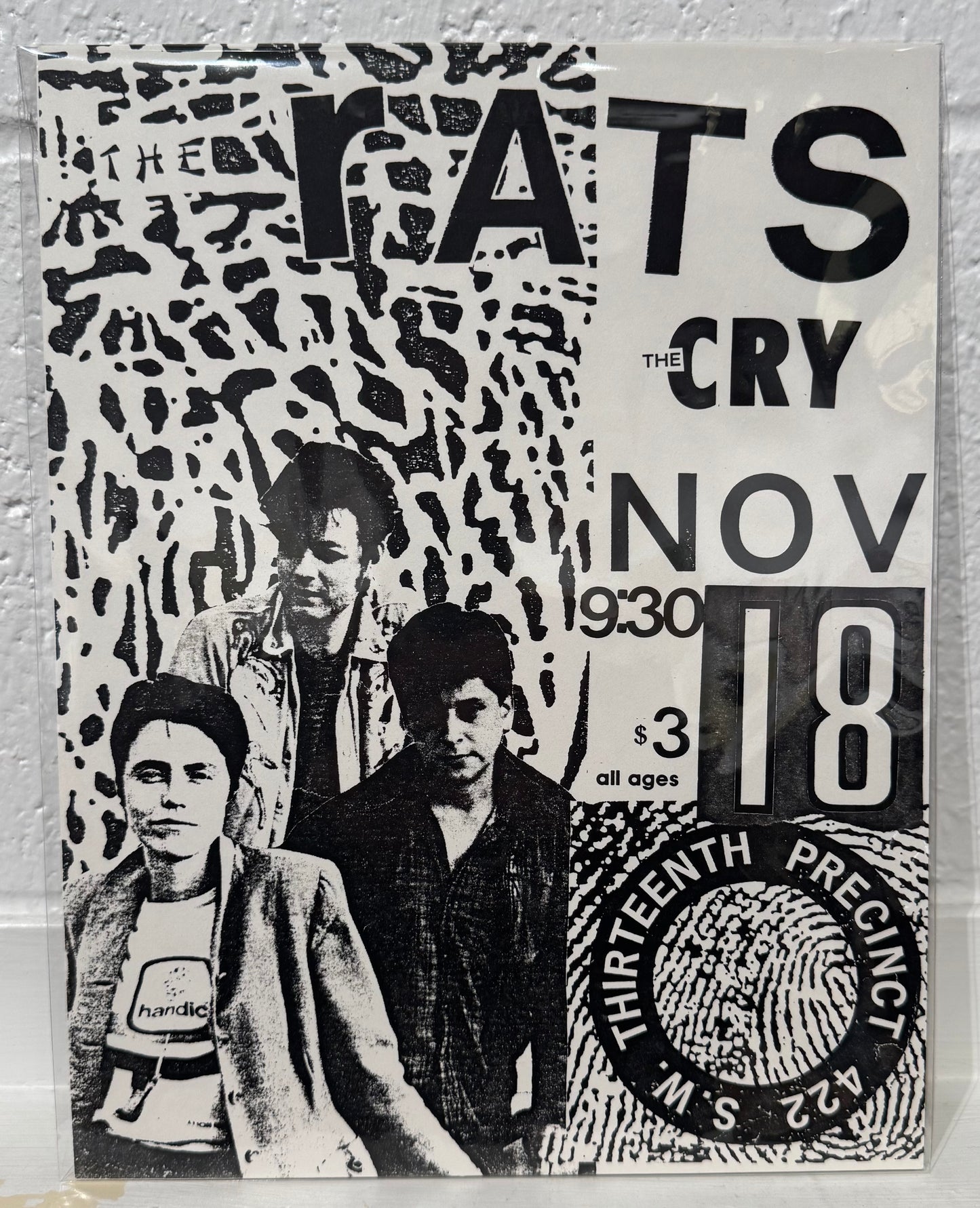 Rats concert flyer 1983 Fred Cole