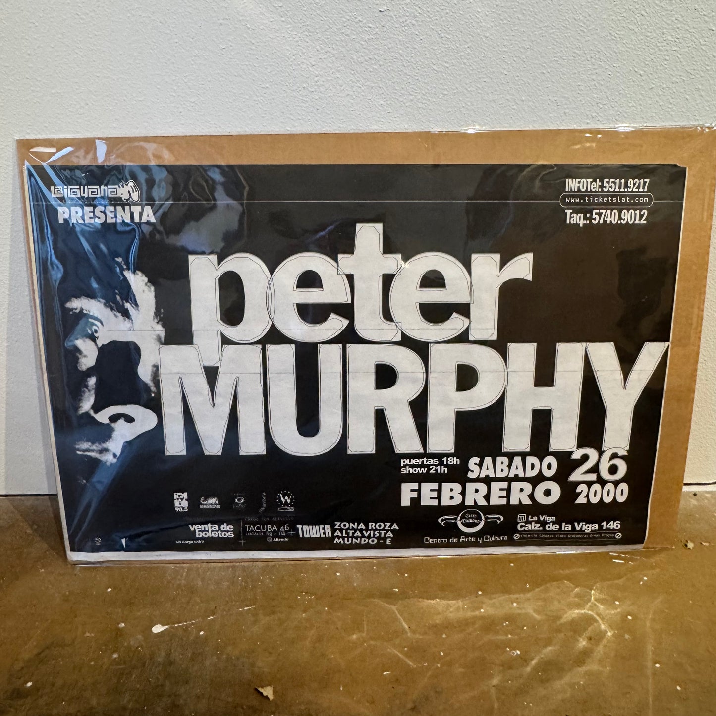 Peter Murphy 2000 Mexico City concert poster