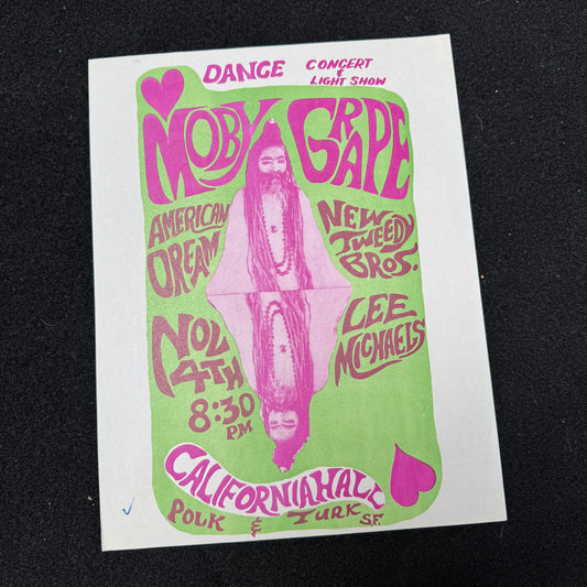 Moby Grape, New Tweedy Brothers 1966 show flyer