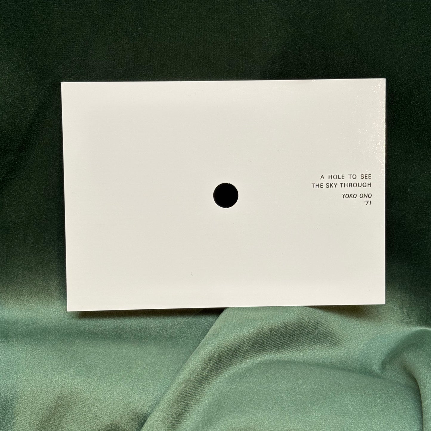Yoko Ono - A Hole To See The Sky Through postcard