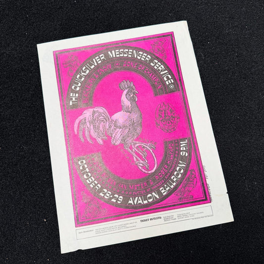 Quicksilver Messenger Service 1966 Avalon Ballroom flyer