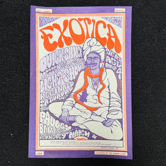 Quicksilver Messenger Service 1967 Exotica flyer