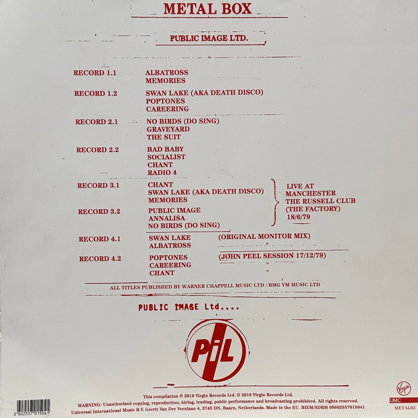 Public Image Limited - Metal Box