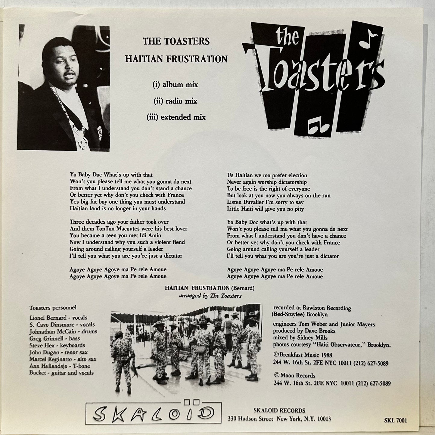 The Toasters – Haitian Frustration
