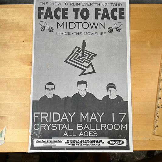 Face To Face/Midtown/Thrice 2002 Tour Flyer