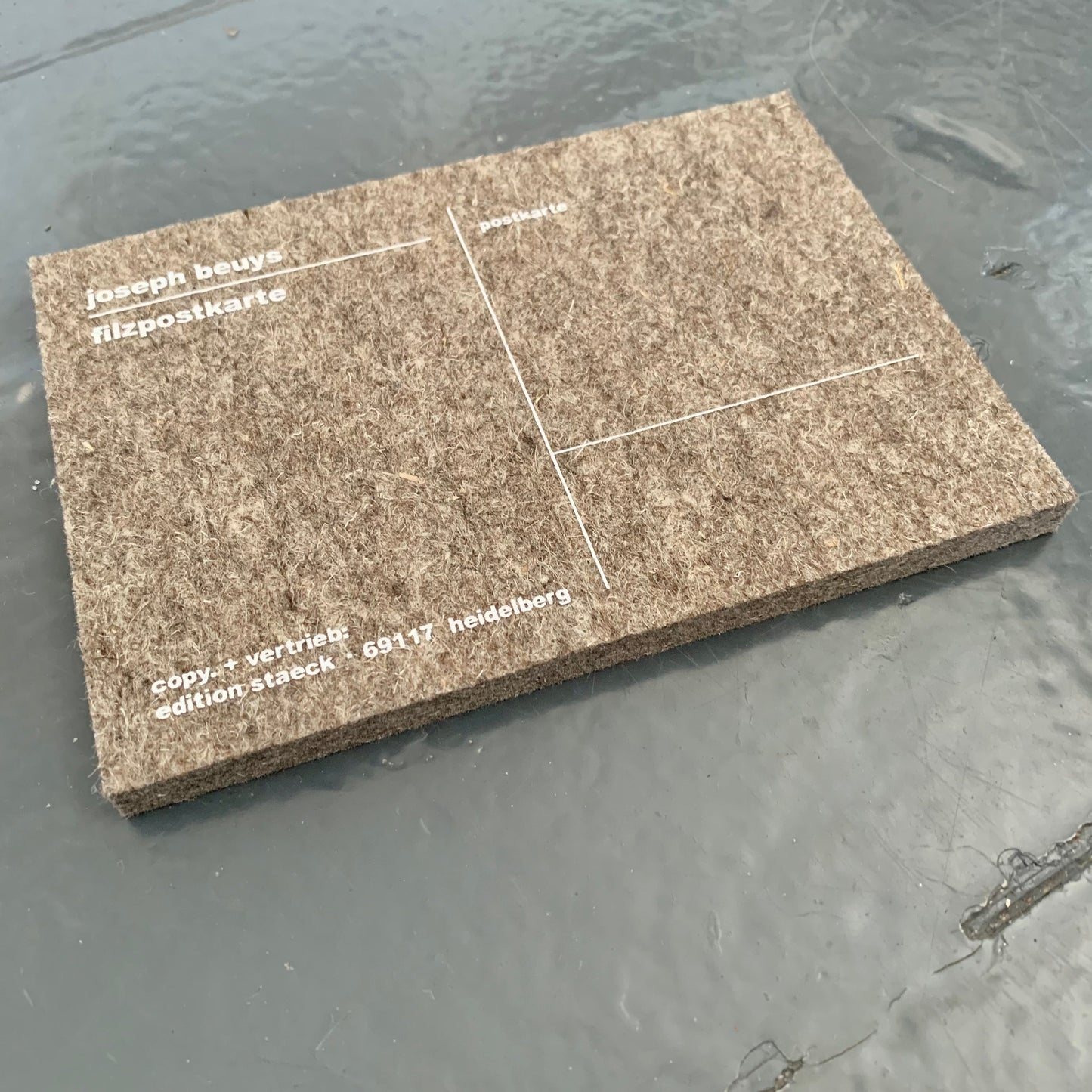 Joseph Beuys - Filzpostkarte(Felt Postcard)