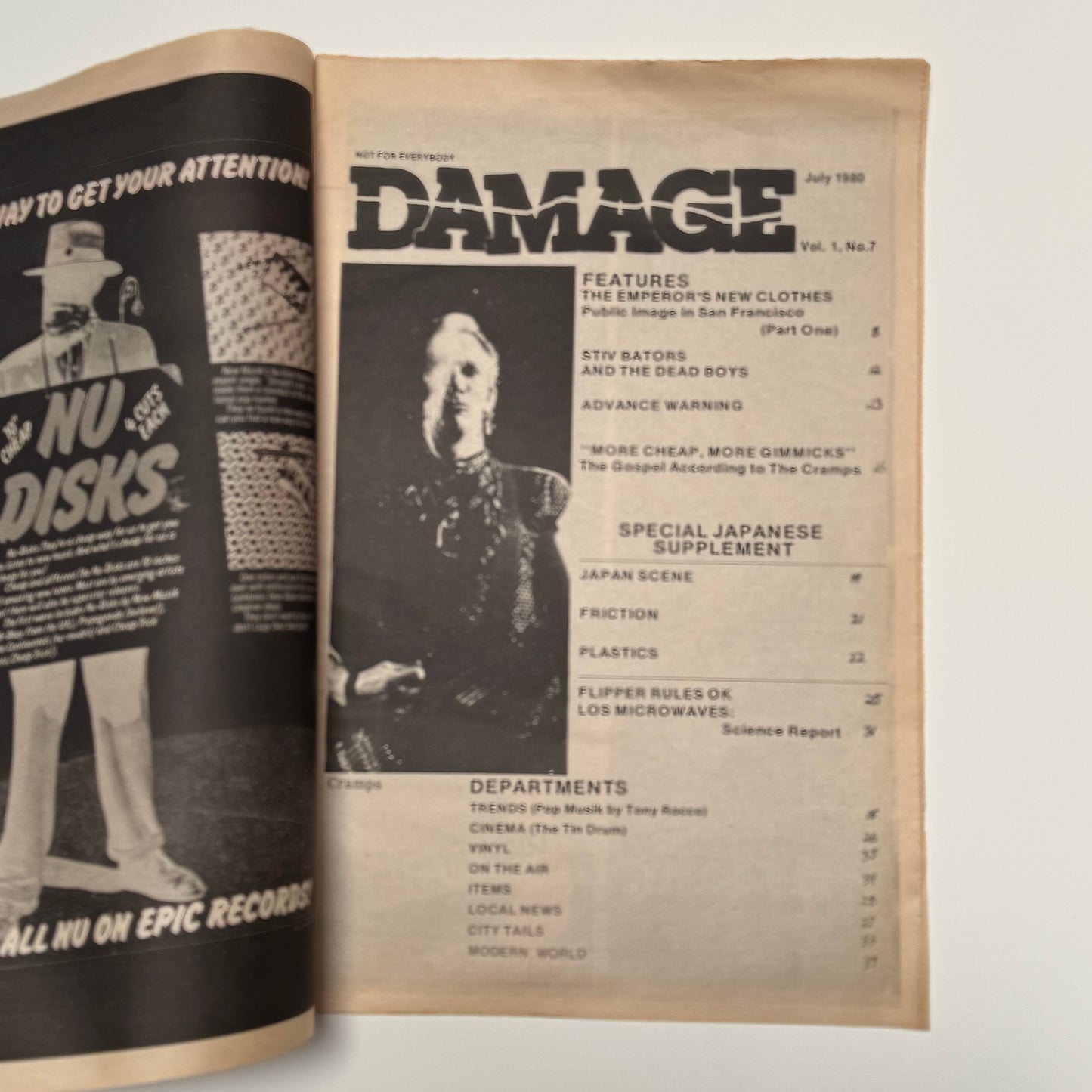 Damage - Issue 7 punk magazine 1980 The Plastics