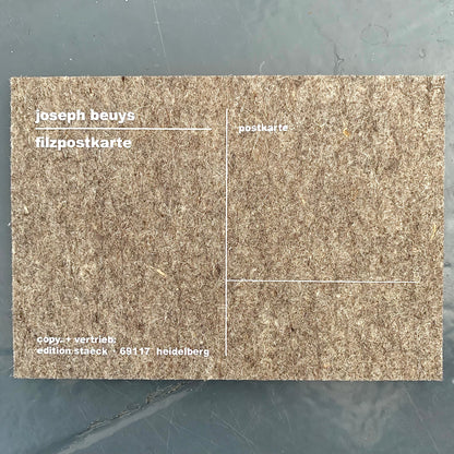 Joseph Beuys - Filzpostkarte(Felt Postcard)