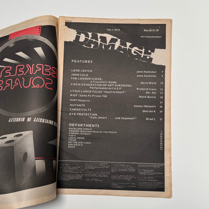 Damage - Issue 6 punk magazine Mutants 1980