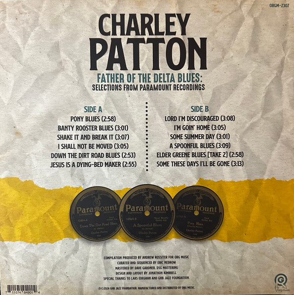 Charley Patton - Father of the Delta Blues: Selections From Paramount Recordings