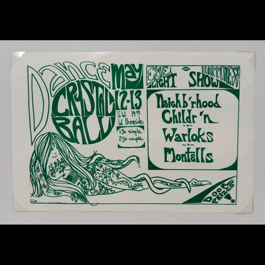 Crystal Ballroom Handbill 1967 Neighb'rhood Childr'n Warloks