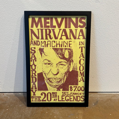 Melvins, Nirvana and Machine concert flyer