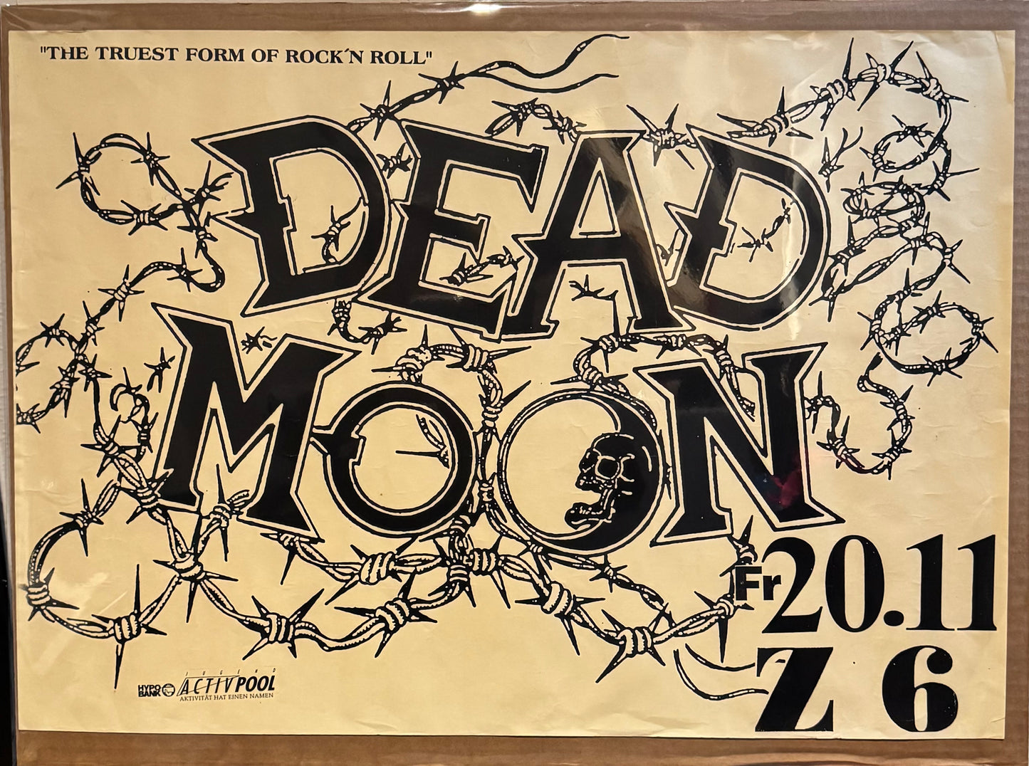 Dead Moon show poster. Early 90's. Europe