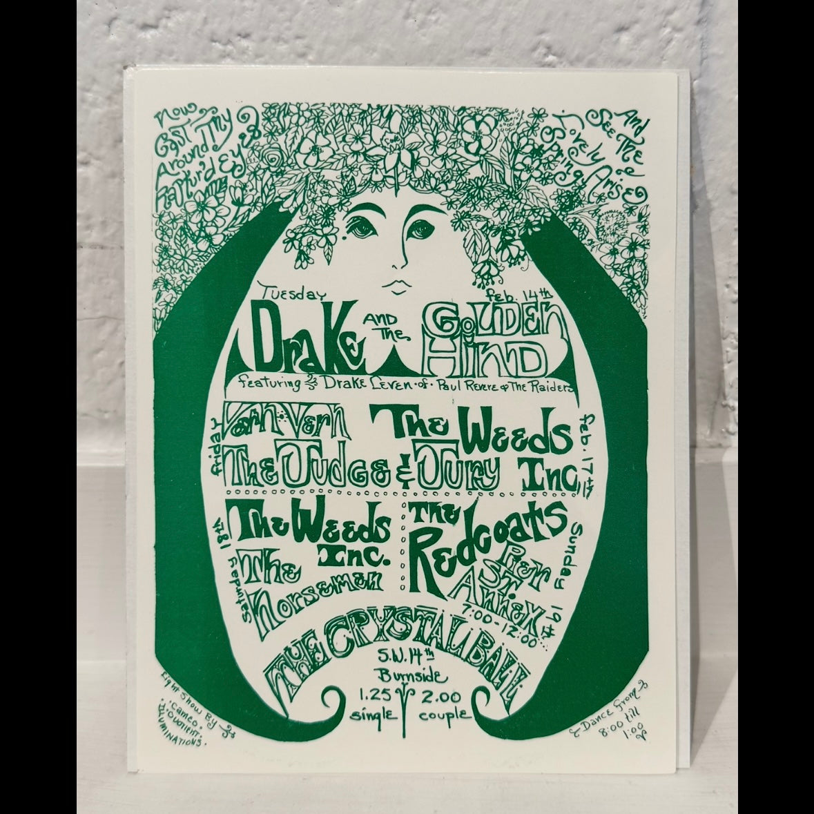 The Weeds Handbill 1960's Crystal Ballroom Handbill Portland