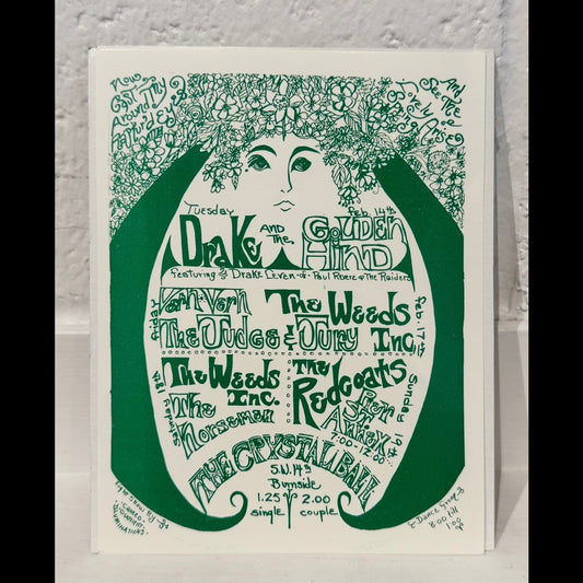 The Weeds Handbill 1960's Crystal Ballroom Handbill Portland