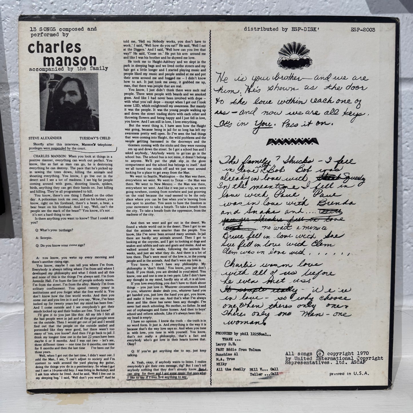 Charles Manson – LIE: The Love And Terror Cult