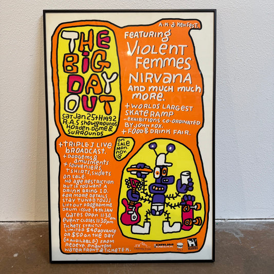 Nirvana 1992 Big Day Out festival Australia poster