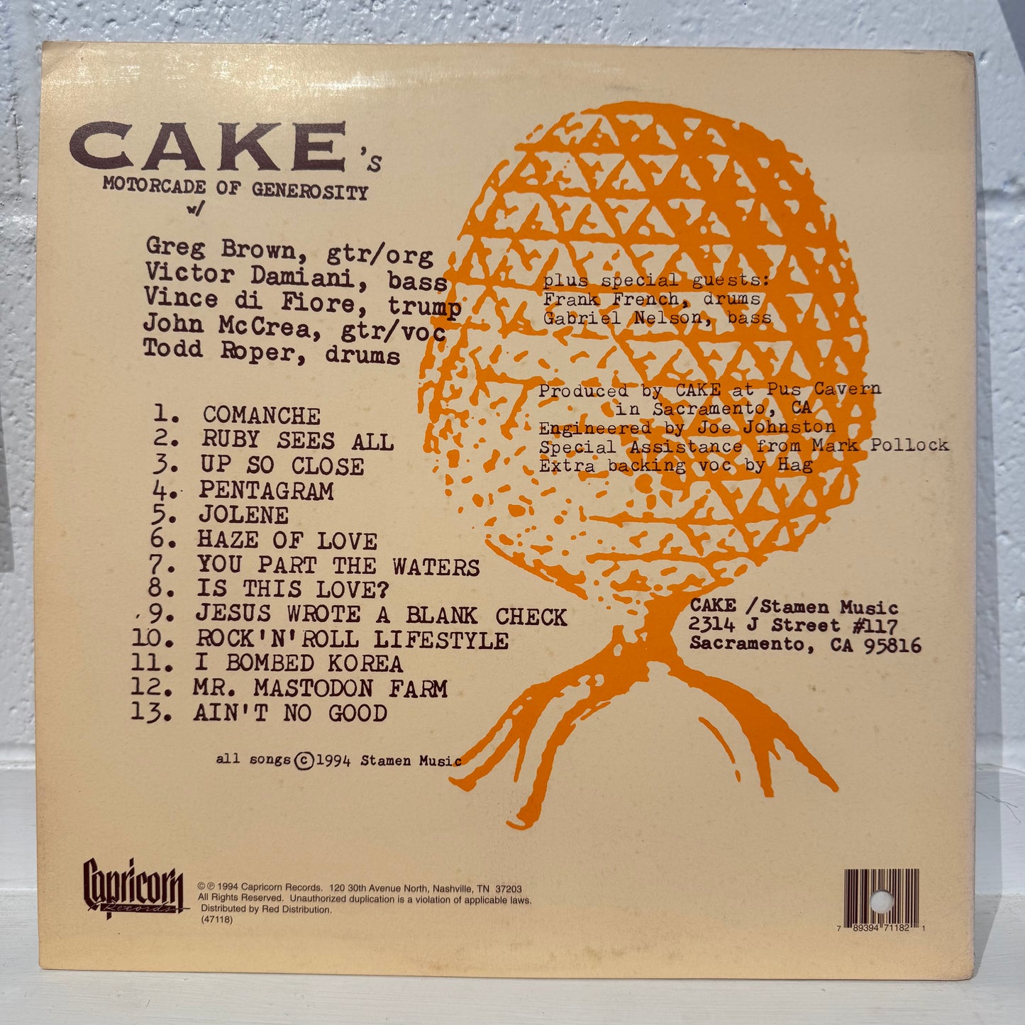Cake – Motorcade Of Generosity