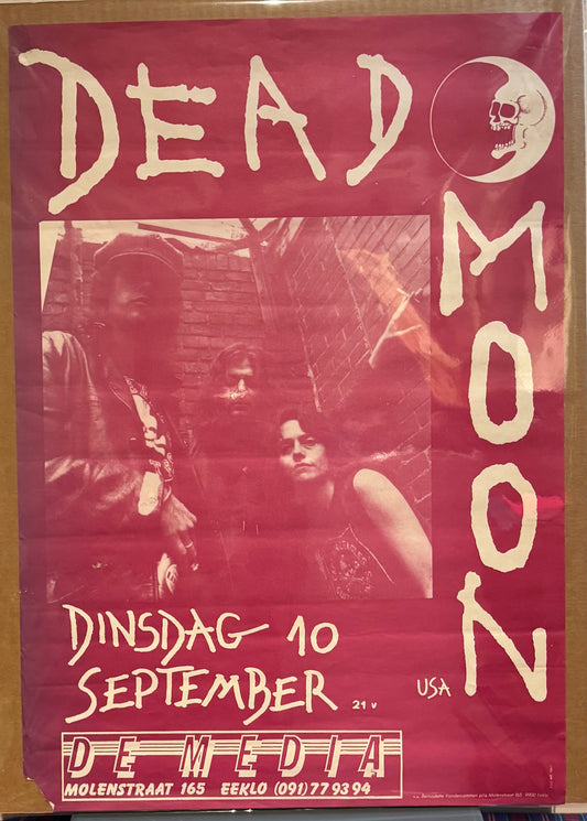 Dead Moon 1991 show poster. Netherlands
