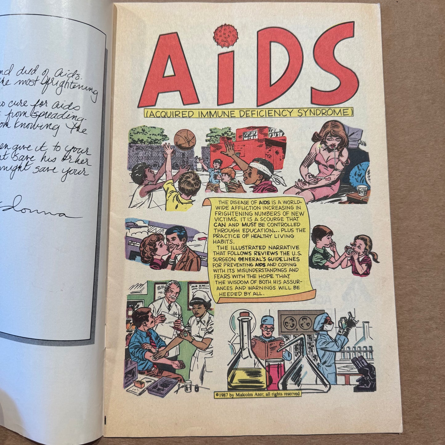 Madonna - Who's That Girl AIDS awareness comic book 1987
