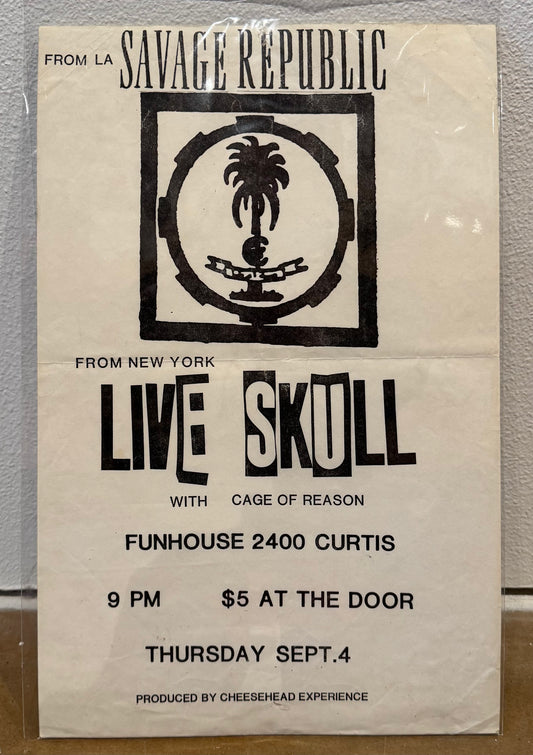 Savage Republic & Live Skull 1980 poster