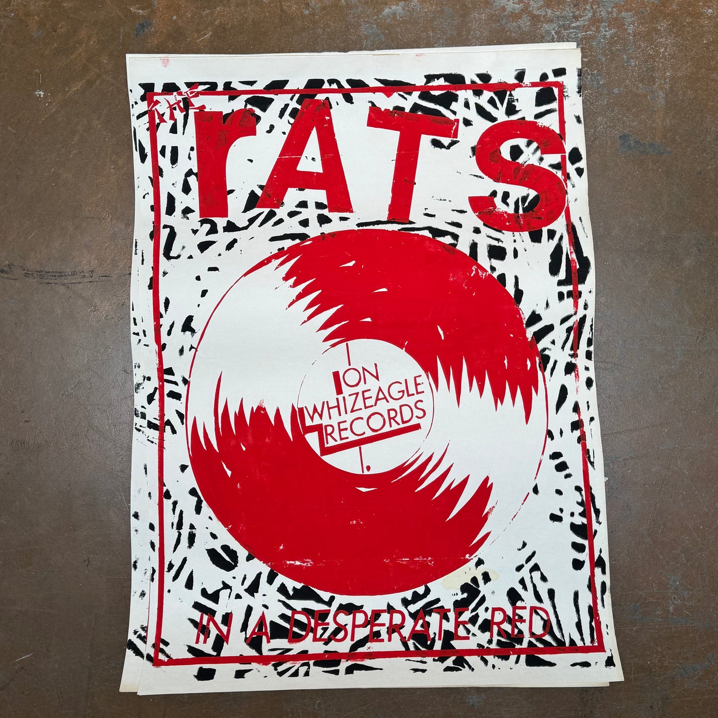 Rats - In A Desperate Red rare screenprint poster
