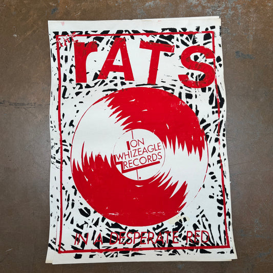 Rats - In A Desperate Red rare screenprint poster