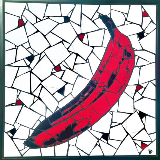 Cécilia Meneau - Red Banana Ceramic tiles on glass