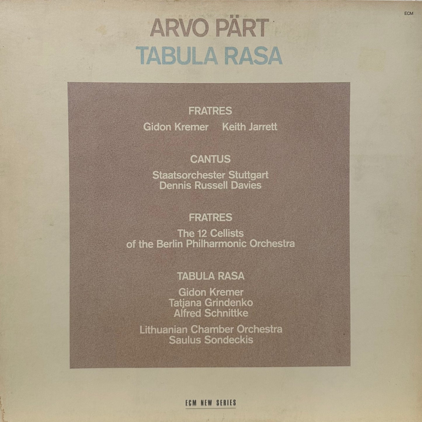 Arvo Pärt – Tabula Rasa