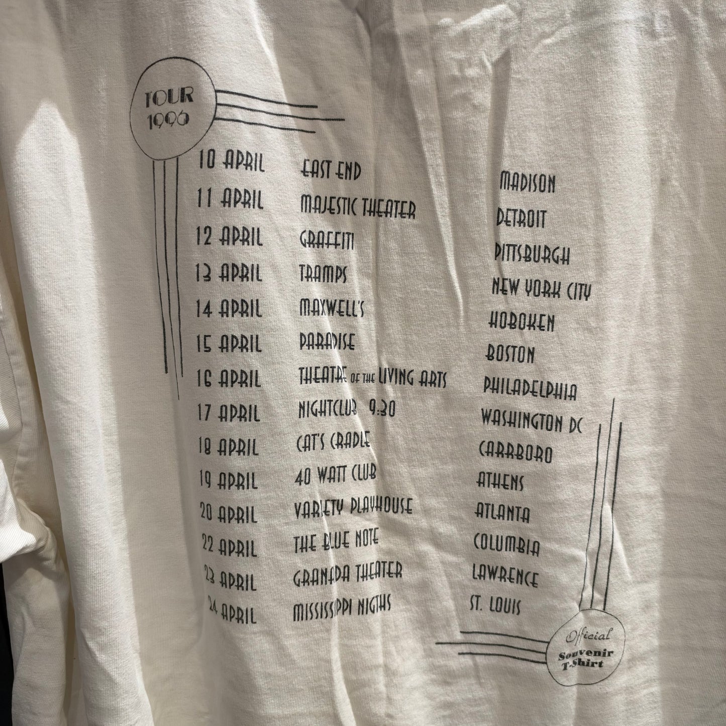 Golden Smog 1996 tour t-shirt