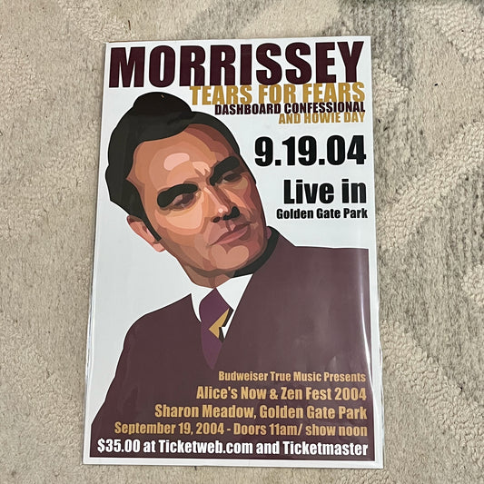 Morrissey/Tears For Fears Golden Gate Park 2004 Concert Poster