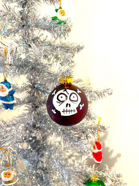 Kepi Ghoulie - Christmas Ornament Red Skull
