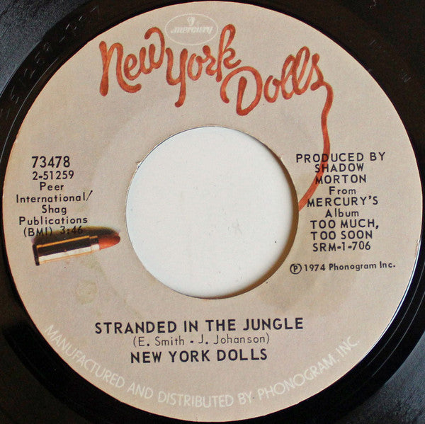 New York Dolls - Stranded In The Jungle b/w Who Are The Mystery Girls?